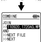 PANASONIC RR-XS400 - Editing: Combining files - 2