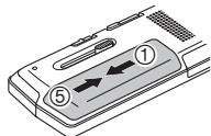 PANASONIC RR-XS400 - De batterijplaatsen - 1