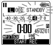 PANASONIC RR-XS400 - Press and hold [REC] for 1 second or more. - 1