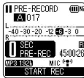 PANASONIC RR-XS400 - Press and hold [REC] for 1 second or more. - 1