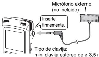 PANASONIC RR-XS400 - Grabación mediante la connexion de un microfono externo - 1