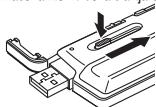 PANASONIC RR-XS410 - Inserción de la pila - 3
