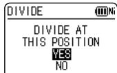 DIVIDE DIVIDE AT THIS POSITION YES NO