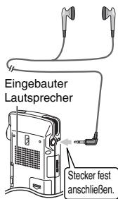 PANASONIC RR-XS410 - Mithören des Tons über Ohrhörer - 1