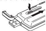 PANASONIC RR-XS410 - ① Herausnehmen des USB-Steckers. - 2