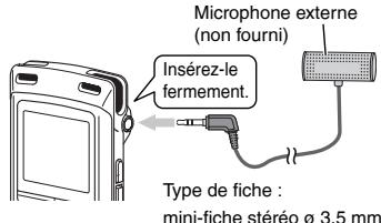 PANASONIC RR-XS410 - Enregistrer en branchant un microphone externe - 1