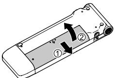 PANASONIC RR-XS350E - Insetimento della batteria - 1
