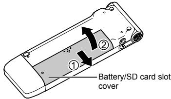 PANASONIC RR-XS350E - Inserting the battery - 1