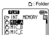 PANASONIC RR-XS400E-S, RR XS400 - Selecting the folder or file in the list screen - 2