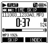 PANASONIC RR-XS400E-S,  RR XS400 - Press [F1 (SKIP)] during playback. - 1