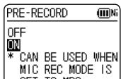 PANASONIC RR-XS400E-S, RR XS400 - To set the past recording to ON: - 2