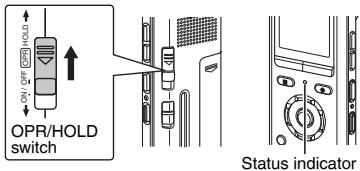 PANASONIC RR-XS400E-S,  RR XS400 - ③ Slide the OPR/HOLD switch to the [HOLD] side. - 1