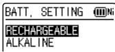 PANASONIC RR-XS400E-S, RR XS400 - BATT. SETTING - 1