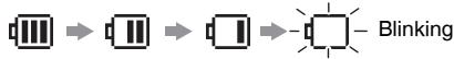 PANASONIC RR-XS400E-S, RR XS400 - ■ About the battery indicator - 1