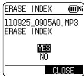 PANASONIC RR-XS400E-S, RR XS400 - Deleting index - 1