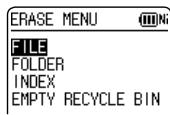 PANASONIC RR-XS400E-S, RR XS400 - Deleting files - 2