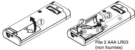 PANASONIC RR-US511 - Insertion des piles - 1