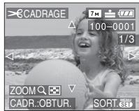 PANASONIC LUMIX DMC-FX07 - Appuyez sur ▲/▼/◄/► pour déplacer la position de la partie à être rognée. - 1