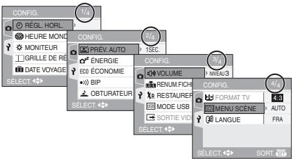 PANASONIC LUMIX DMC-FX07 - - À propos des rubriques de l'écran de menu - 1