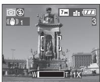 PANASONIC LUMIX DMC-FX07 - Tournez le levier de zoom vers grand-angle. - 1