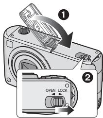 PANASONIC LUMIX DMC-FX07 - Mise en place/retrait de la carte - 3