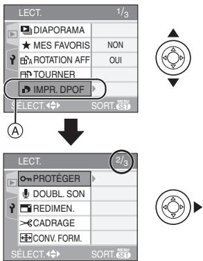 PANASONIC LUMIX DMC-FX07 - Appuyez sur ▲/▼ pour sélectionner la rubrique du menu, puis appuyez sur ▶. - 1