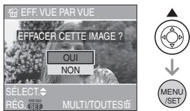 PANASONIC LUMIX DMC-FX07 - Appuyez sur ▲ pour sélectionner [OUI] et puis appuyez sur [MENU/SET]. - 1