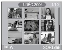 PANASONIC LUMIX DMC-FX07 - Appuyez sur [MENU/SET] pour afficher les photos prises à la date sélectionnée. - 1