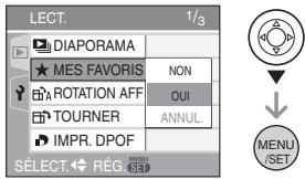 PANASONIC LUMIX DMC-FX07 - Appuyez sur ▼ pour sélectionner [OUI] et puis appuyez sur [MENU/SET]. - 1