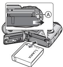 PANASONIC LUMIX DMC-FX07 - Mise en place/retrait de la batterie - 2