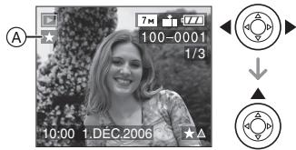 PANASONIC LUMIX DMC-FX07 - Appuyez sur ◀/▶ pour sélectionner l'image, puis appuyez sur ▲. - 1