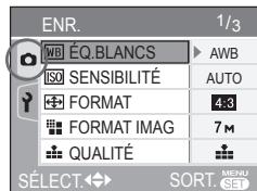 PANASONIC LUMIX DMC-TZ3 - ■Changer les préférences de photographie (menu ENR.) (P.50) - 1