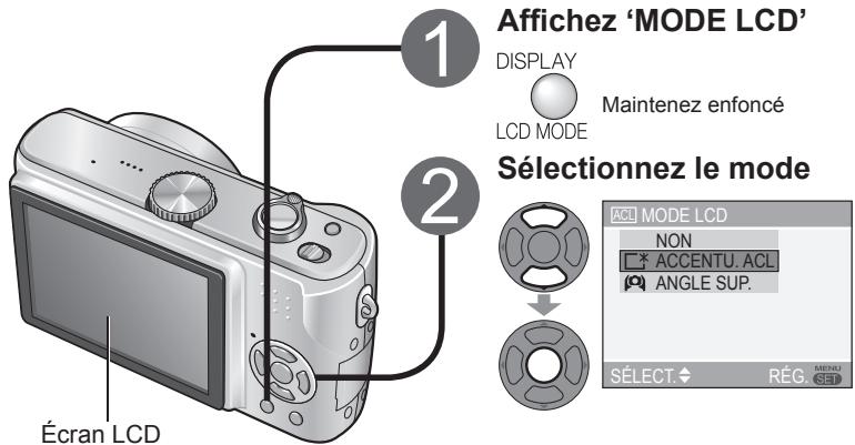 PANASONIC LUMIX DMC-TZ3 - Rendre l'écran LCD plus visible - 1