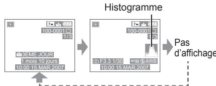PANASONIC LUMIX DMC-TZ3 - Changer l'affichage des informations d'enregistrement - 2
