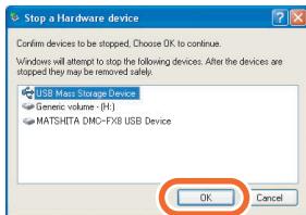 PANASONIC LUMIX DMC-FX9EG - Confermare la selezione di [USB Mass Storage Device] e fare clic su [OK]. - 1