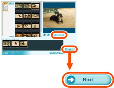 PANASONIC LUMIX DMC-FX9EG - Fare clic su [↓Add] e quindi su [→Next]. - 1