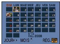 PANASONIC LUMIX DMC-FZ28 - Appuyez sur /  / pour selectionner la date qui doit etre lue. - 1