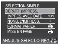 PANASONIC LUMIX DMC-FZ28 - Appuyez sur  pour selectionner [DEPART IMPRESS.] puis appuyez sur [MENU/SET]. - 1