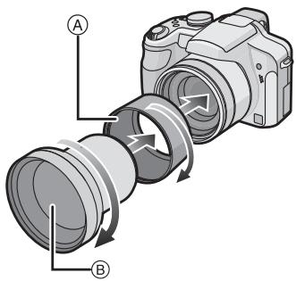 PANASONIC LUMIX DMC-FZ28 - Attachez le convertisseur d'objectif télé. - 1