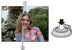 PANASONIC LUMIX DMC-FZ28 - Appuyez à mi-course sur le déclencheur pour effectuer la mise au point. - 1