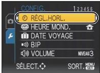 PANASONIC LUMIX DMC-FZ28 - Changement vers le menu [CONFIG.] - 5