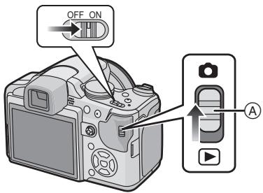 PANASONIC LUMIX DMC-FZ28 - Faites glisser le commutateur de selection [ENR.]/[LECT.] sur [O]. - 1