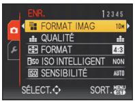 PANASONIC LUMIX DMC-FZ28 - Appuyez sur [MENU/SET] pour afficher le menu. - 1
