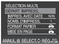 PANASONIC LUMIX DMC-FZ28 - Appuyez sur ▲ pour sélectionner [DéPART IMPRESS.] puis appuyez sur [MENU/SET]. - 1