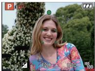 PANASONIC LUMIX DMC-FZ28 - Appuyez à mi-course sur le déclencheur pour effectuer la mise au point. - 1
