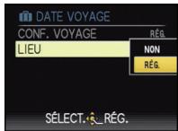 DATE VOYAGE CONF. VOYAGE RÉG. LIEU NON RÉG. SÉLECT. RÉG.