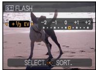 FLASH +1/3 EV -2 -1 0 +1 +2 SELECT. SORT.