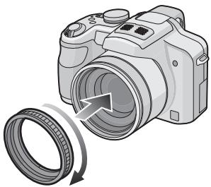 PANASONIC LUMIX DMC-FZ38 - Fixation du parasoleil - 2
