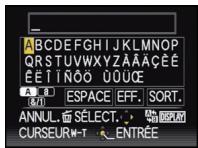 ABCDEFGH IJKLMNOP QRSTUVWXYZÄÄÄÇÉE ÉETIÑÖÜ UUÜQE A 8 ESPACE EFF. SORT. (7) ANNUL. SÉLECT. CURSEURW-T ENTRÉE