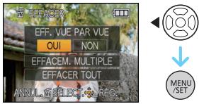 EFFACER EFF. VUE PAR VUE OUI NON EFFACEM. MULTIPLE EFFACER TOUT ANUL. SELECT. REC.